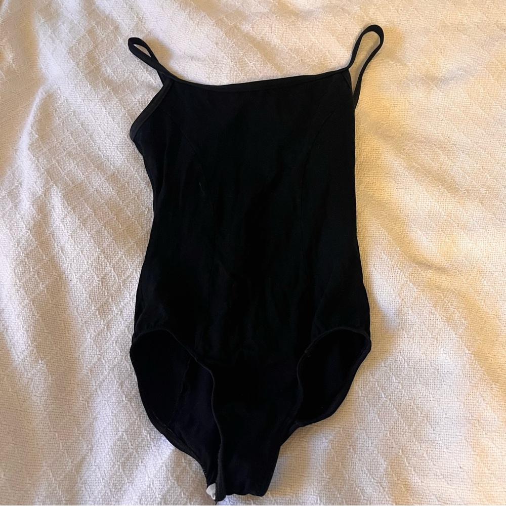 black camisole leotard